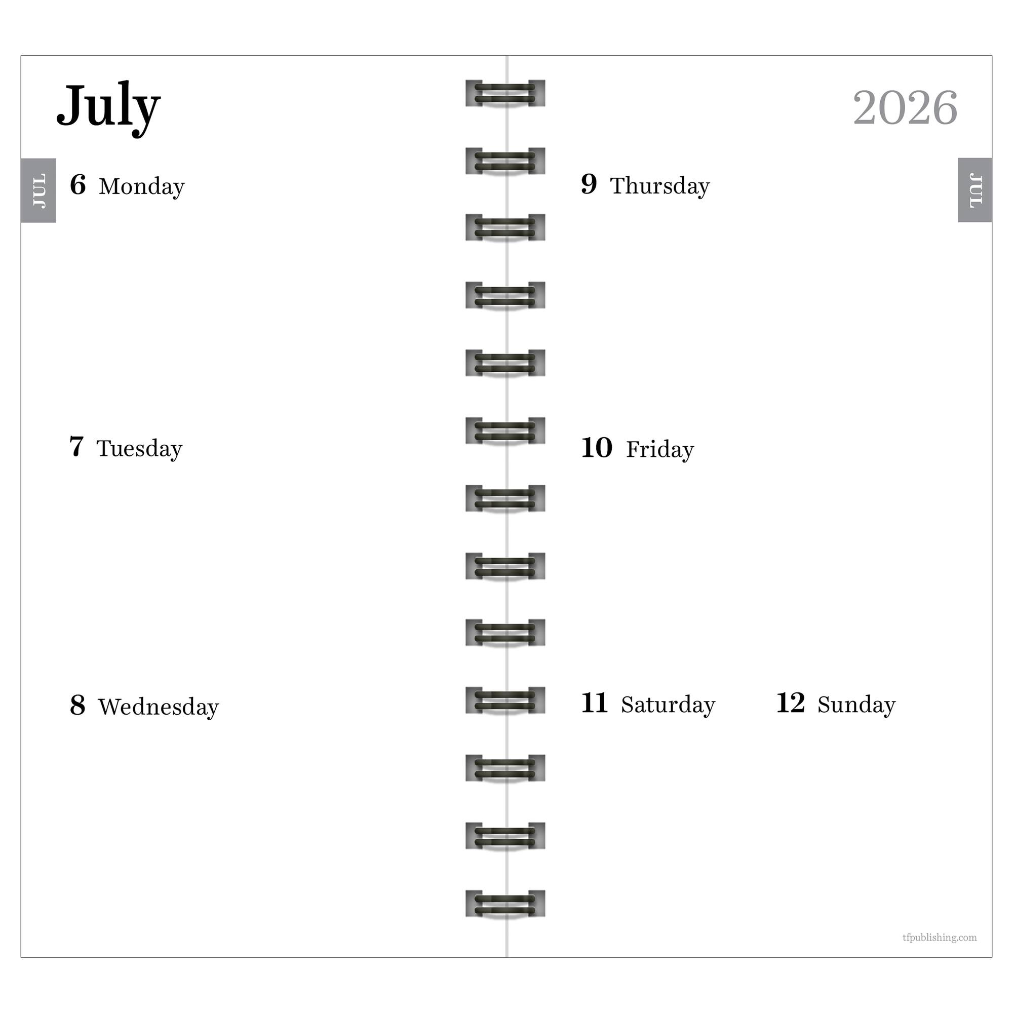 TF Publishing Small 2026-27 Royal Plaid Weekly Monthly Planner
